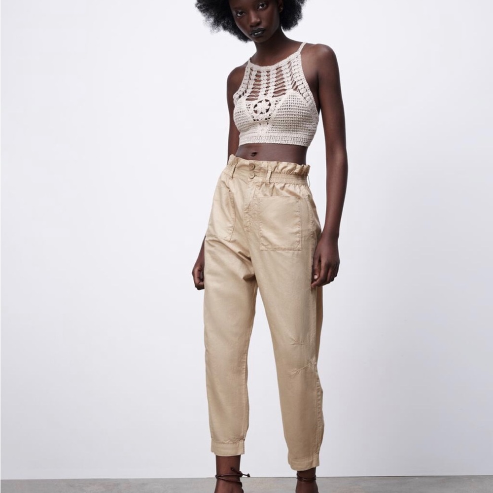 Zara baggy patch pocket pant
